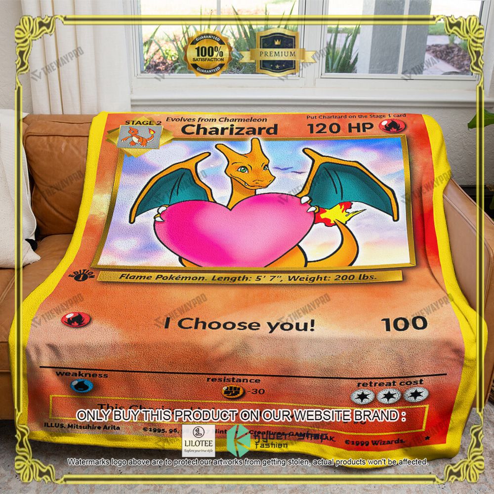 Charizard I Choose You Anime Pokemon Blanket - LIMITED EDITION 4