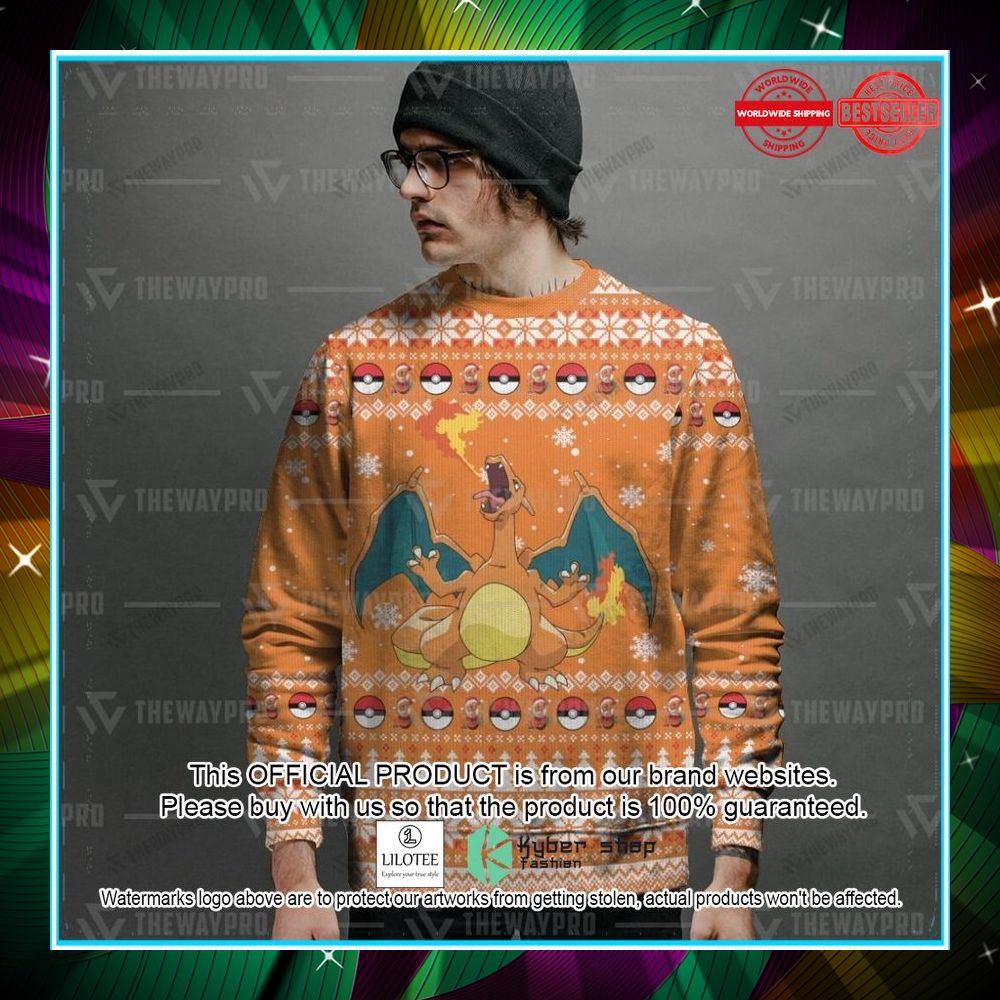 charizard poke ball christmas sweater 2 684