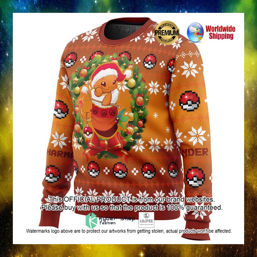 charmander santa hat pokemon christmas sweater 1 811