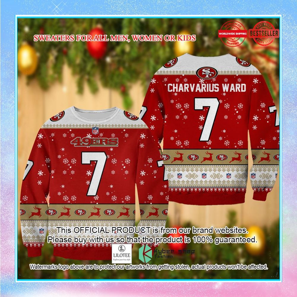 charvarius ward san francisco 49ers christmas sweater 1 53