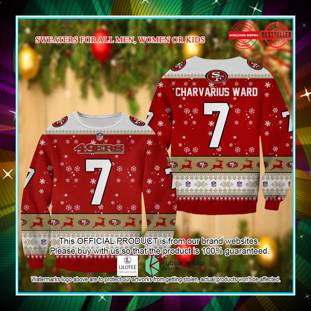 charvarius ward san francisco 49ers christmas sweater 1 681