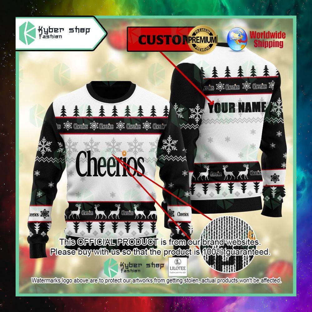 cheerios custom name christmas sweater 1 716