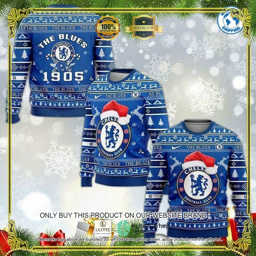 Chelsea FC The Blues Since 1905 Ugly Christmas Sweater - LIMITED EDITION 2