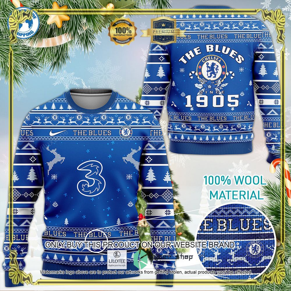 Chelsea The Blues Since 1905 Ugly Christmas Sweater - LIMITED EDITION 3