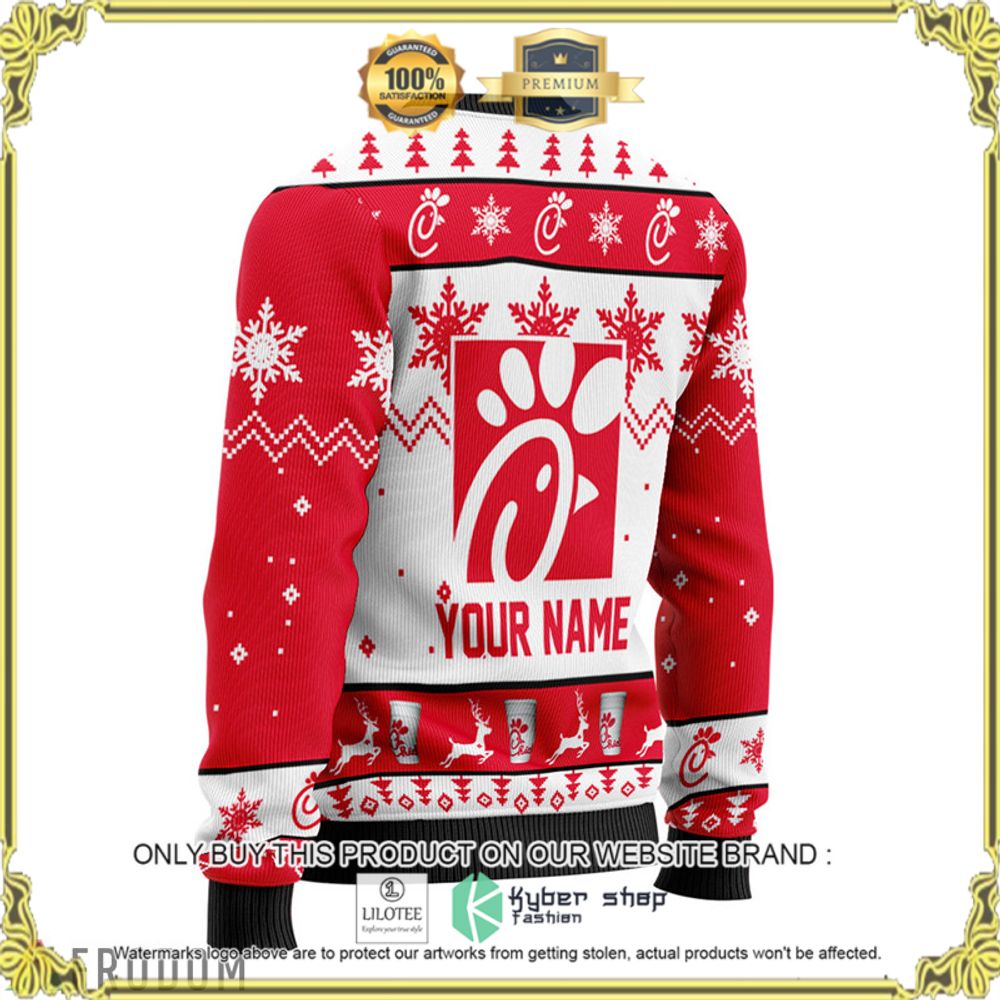 chick fil a your name red white christmas sweater 1 30897
