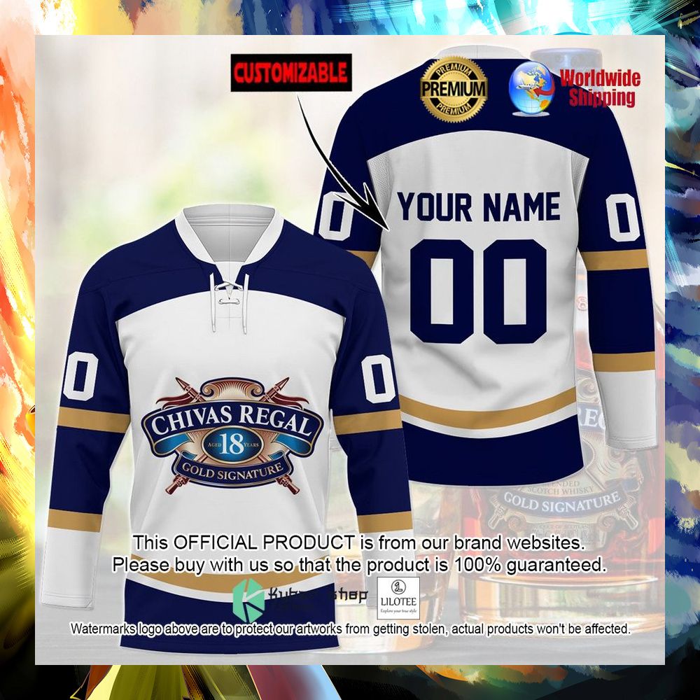 chivas regal 18 gold signature personalized hockey jersey 1 356