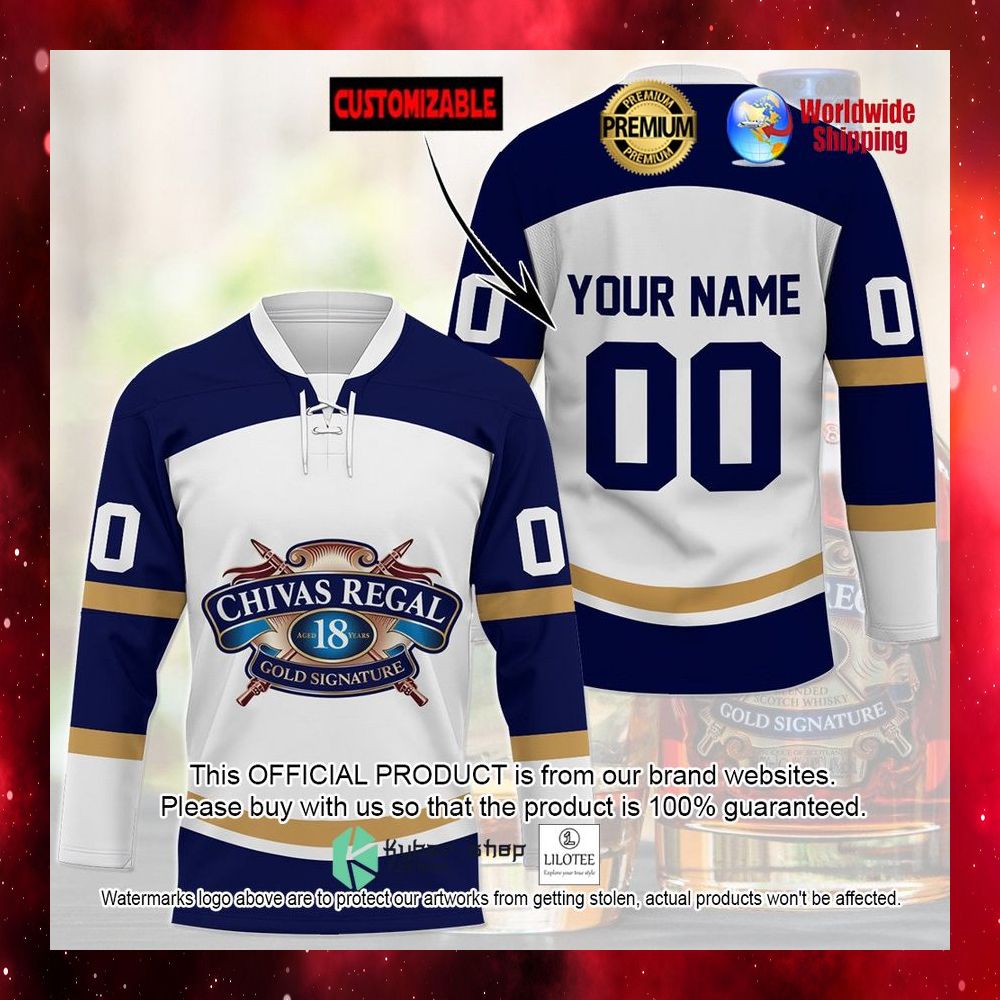 chivas regal 18 gold signature personalized hockey jersey 1 359