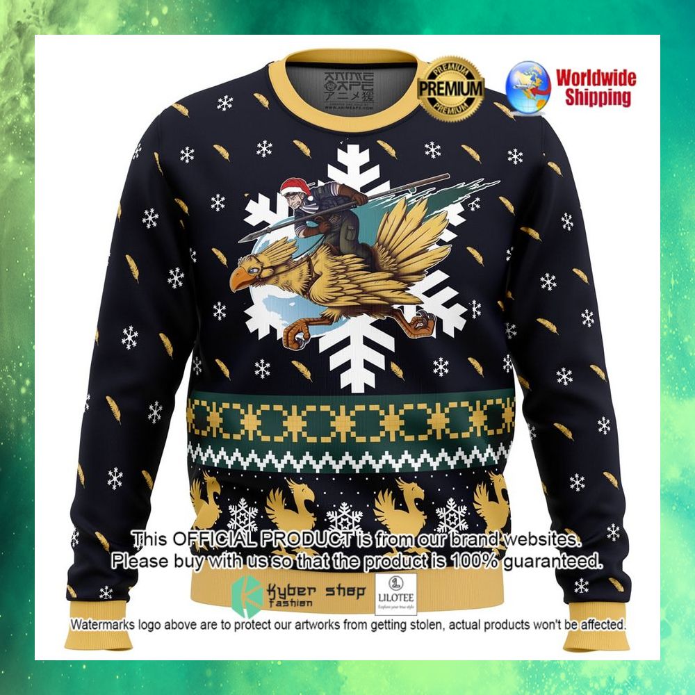 chocobo christmas final fantasy christmas sweater 1 248