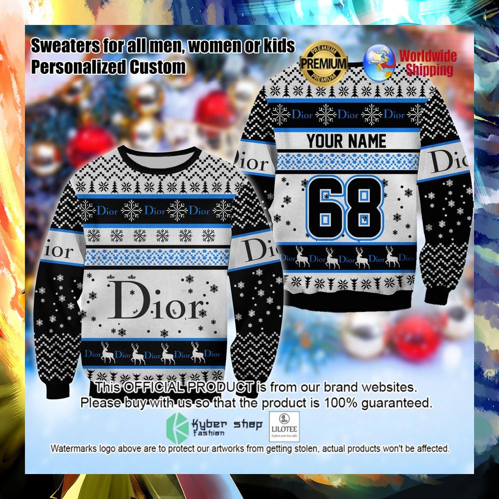 christian dior personalized christmas sweater 1 274