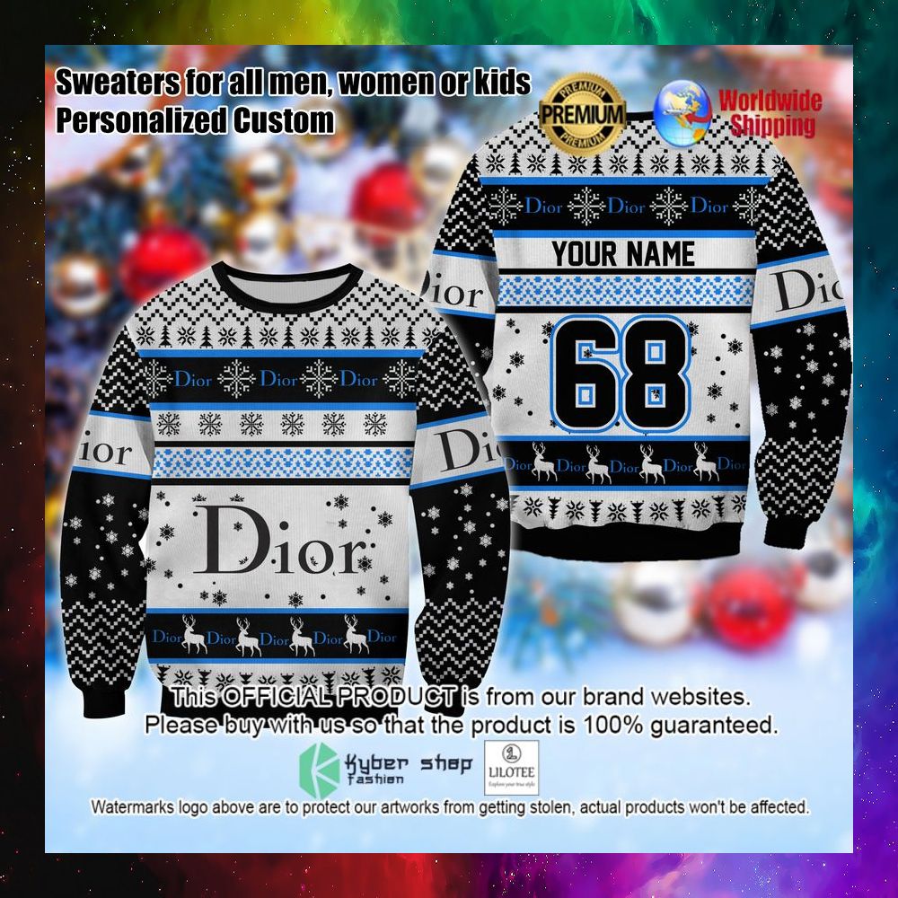 christian dior personalized christmas sweater 1 912