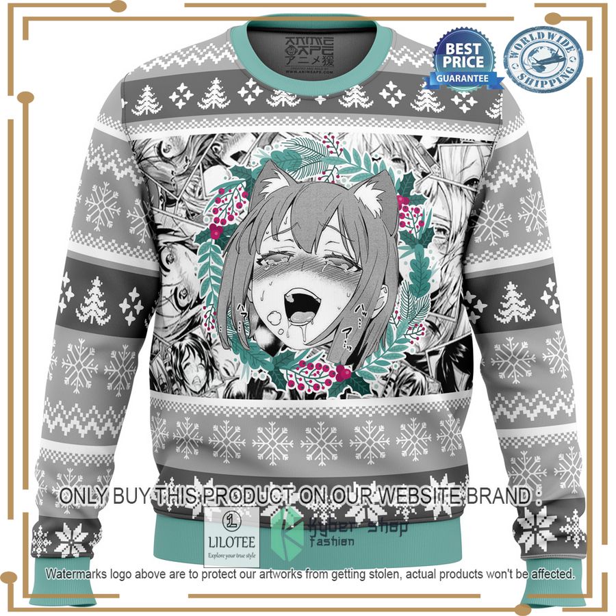 christmas anime ahegao christmas sweater 1 96758