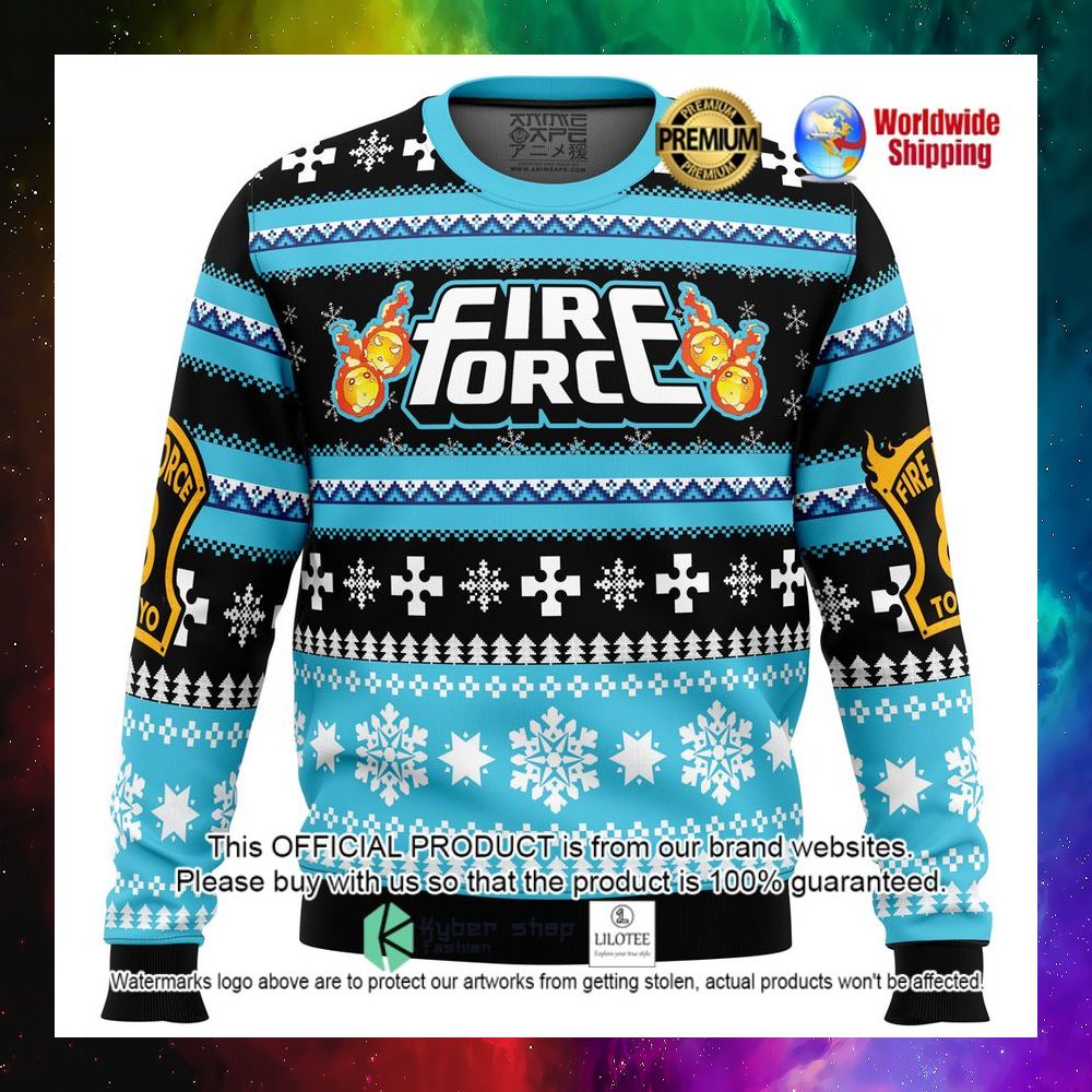 christmas flame fire force christmas sweater 1 370