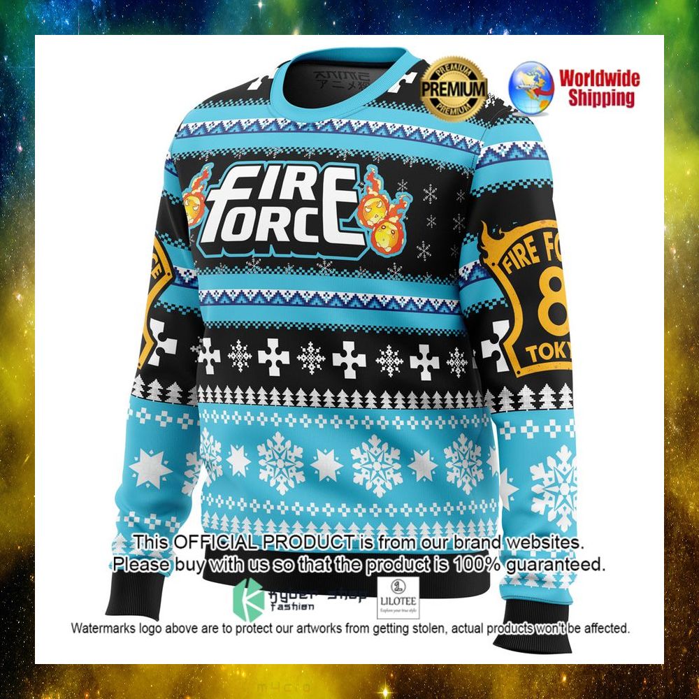 christmas flame fire force christmas sweater 1 412