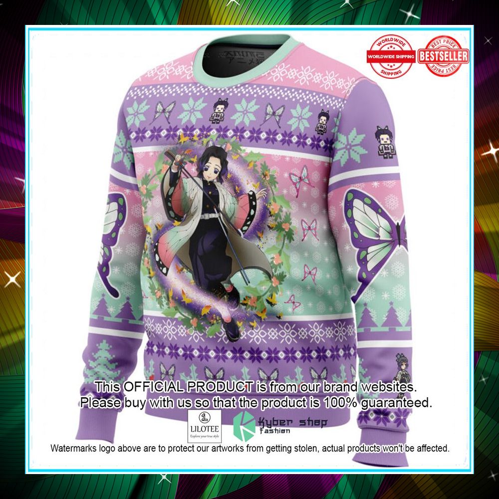 christmas kochou shinobu demon slayer sweater christmas 2 734