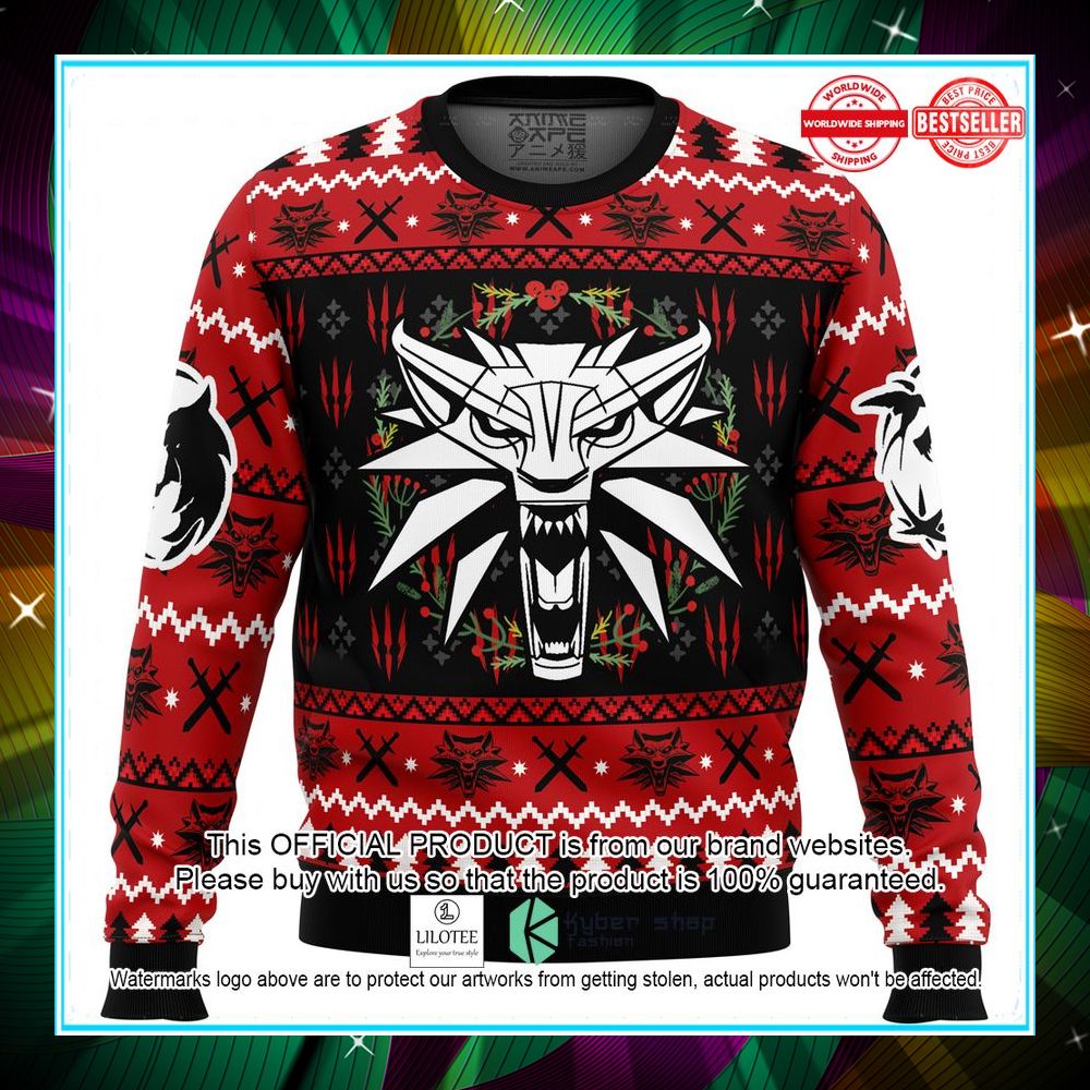 christmas monster the witcher ugly sweater 1 808
