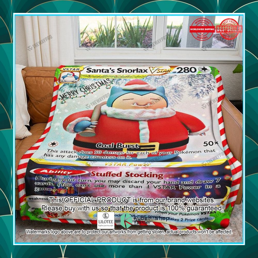 christmas santas snorlax vstar soft blanket 1 808