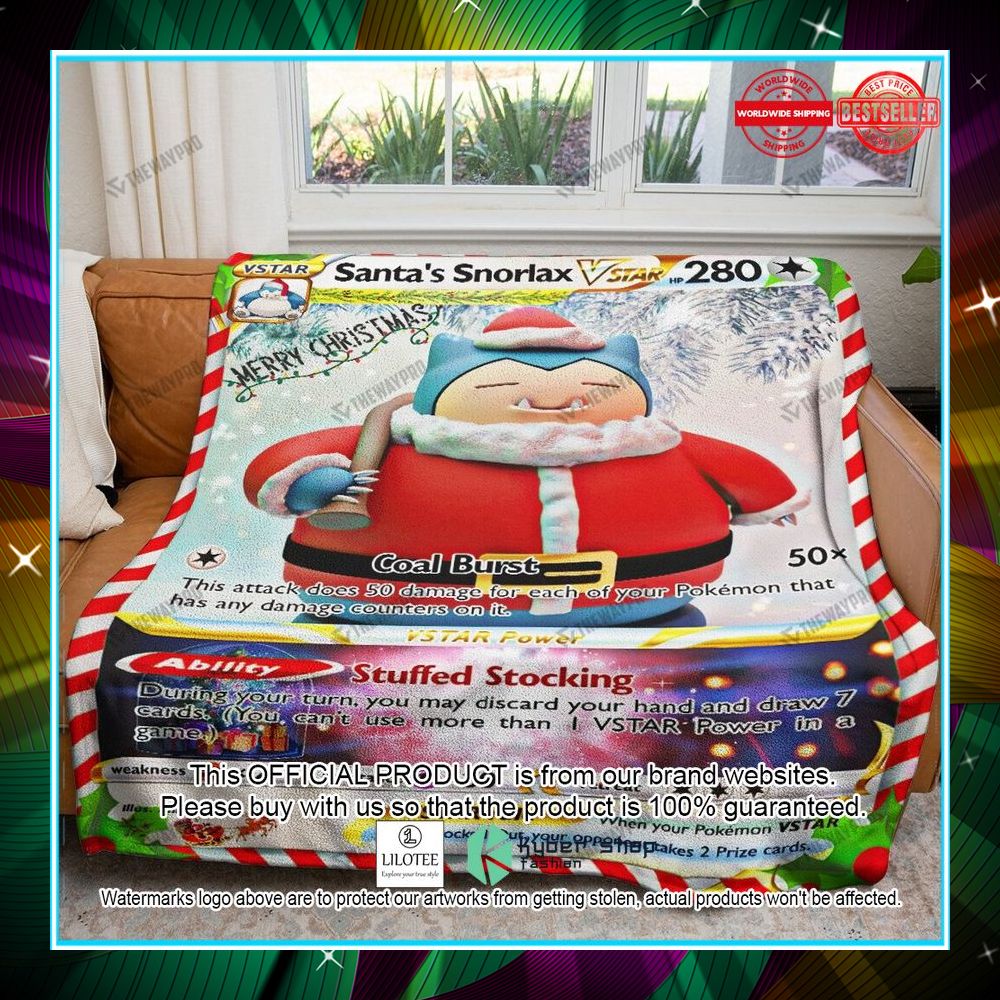 christmas santas snorlax vstar soft blanket 1 844