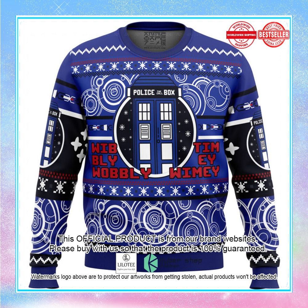 christmas through time and space doctor who christmas sweater 1 51