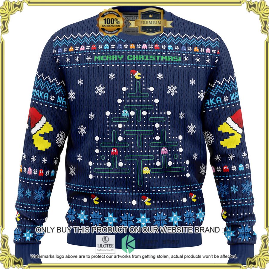 christmas tree pac man christmas sweater 1 38282