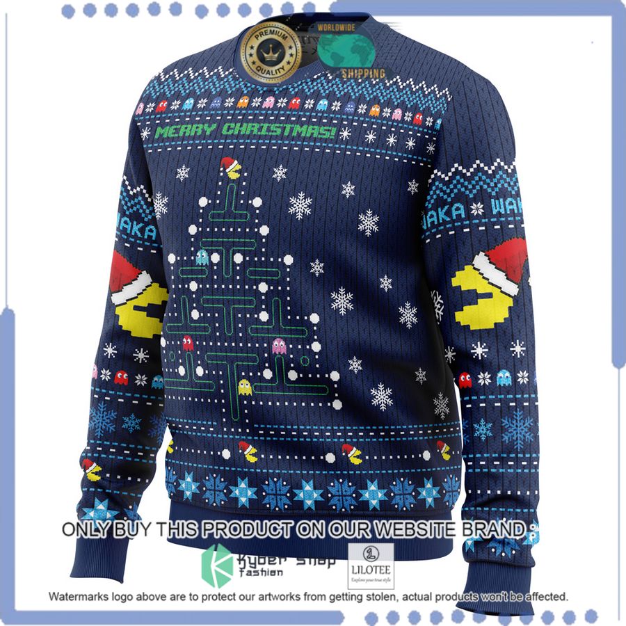 christmas tree pac man christmas sweater 1 85214