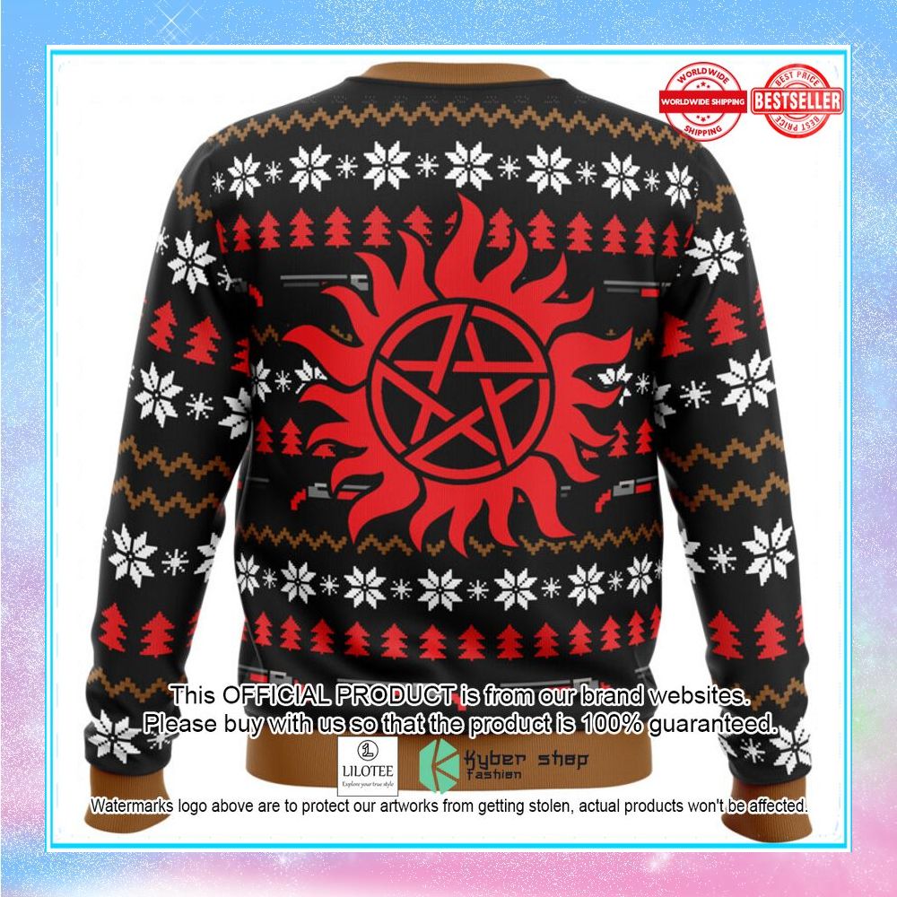 christmas with the winchesters supernatural christmas sweater 2 160