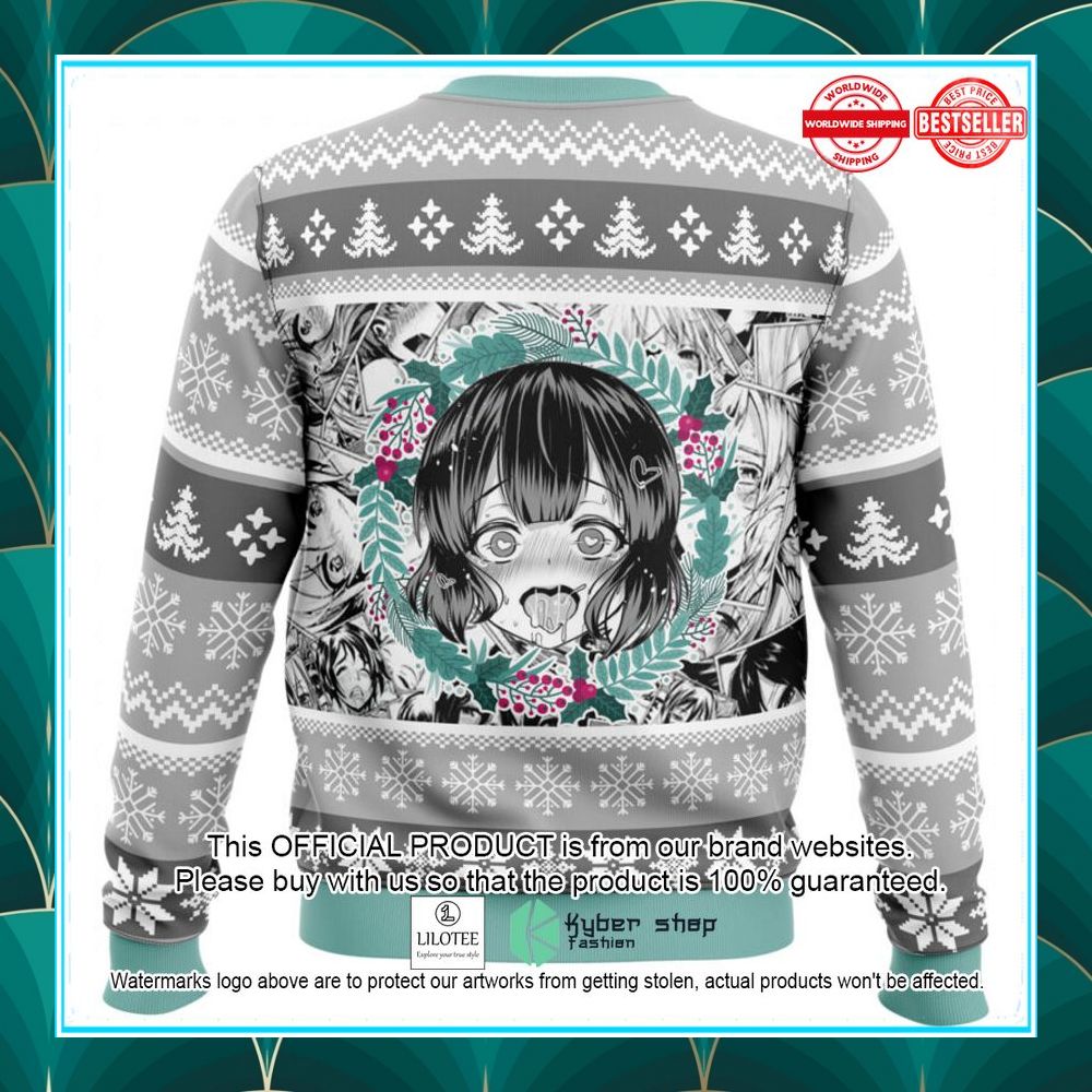 christmas wreath anime ahegao sweater 1 231