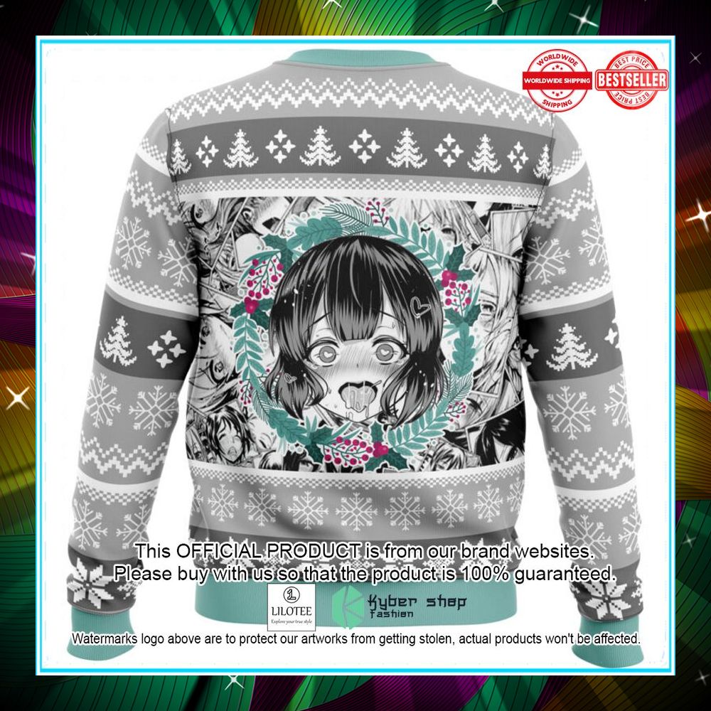 christmas wreath anime ahegao sweater 1 603