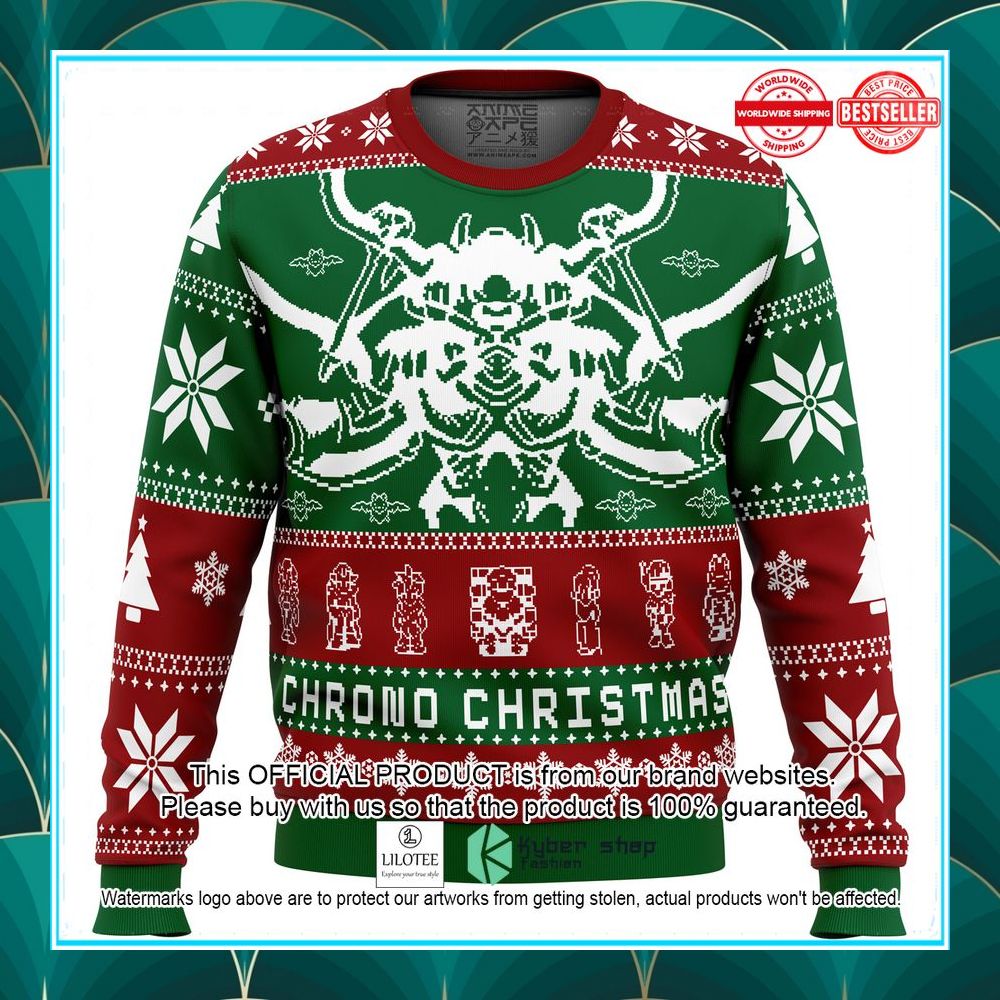 chrono christmas chrono trigger ugly christmas sweater 1 600