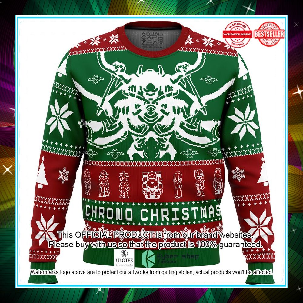 chrono christmas chrono trigger ugly christmas sweater 1 69