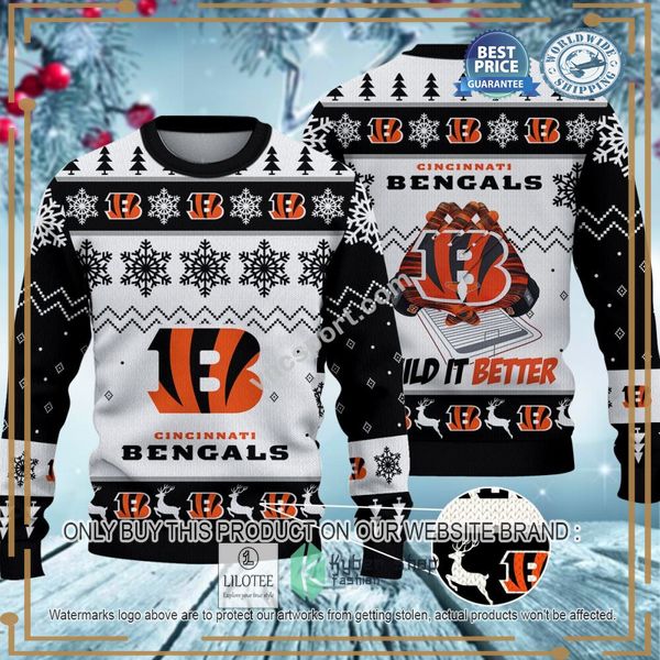 cincinnati bengals wild it better christmas sweater 1 78106