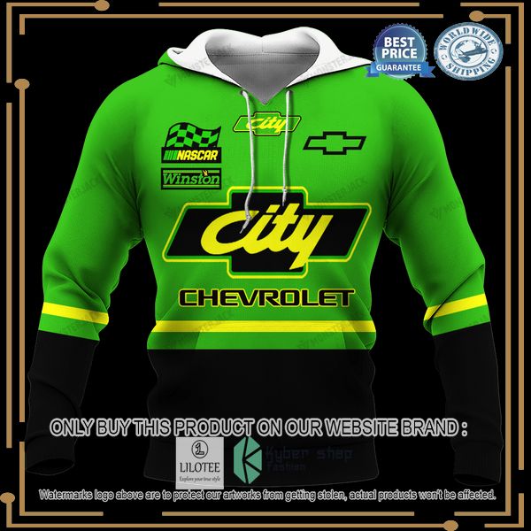 city 46 chevrolet nascar green hoodie 1 25319