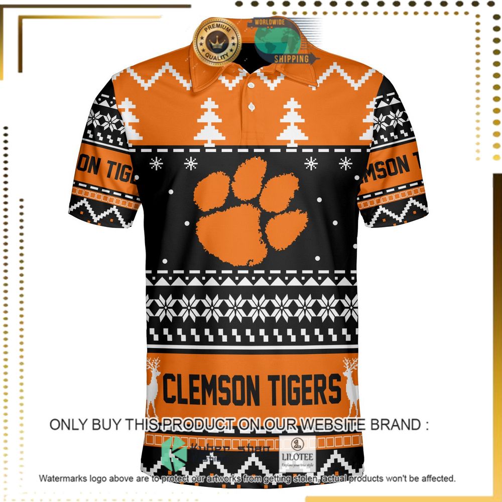 clemson tigers personalized sweater polo 1 4943