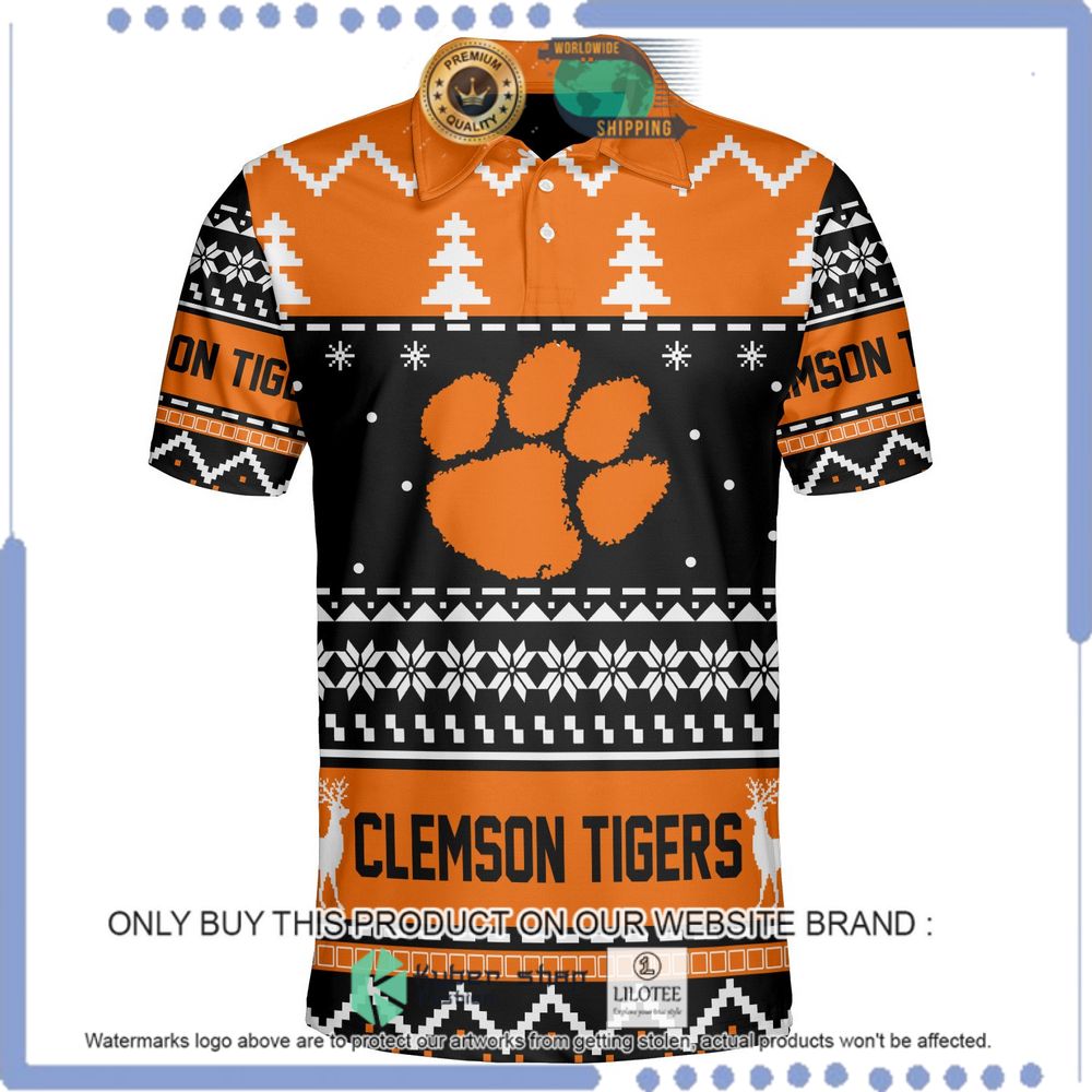 clemson tigers personalized sweater polo 1 66317