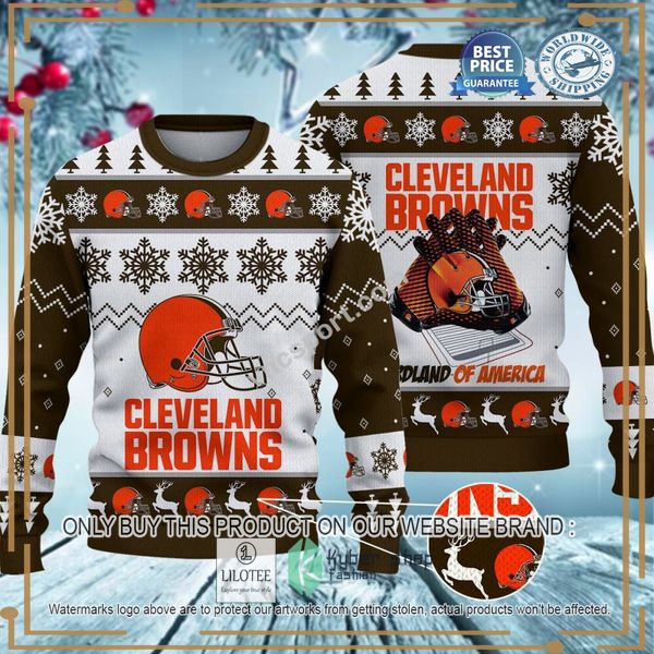 cleveland browns hardland of america christmas sweater 1 52560