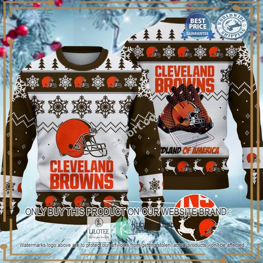 cleveland browns nfl christmas sweater 1 72678