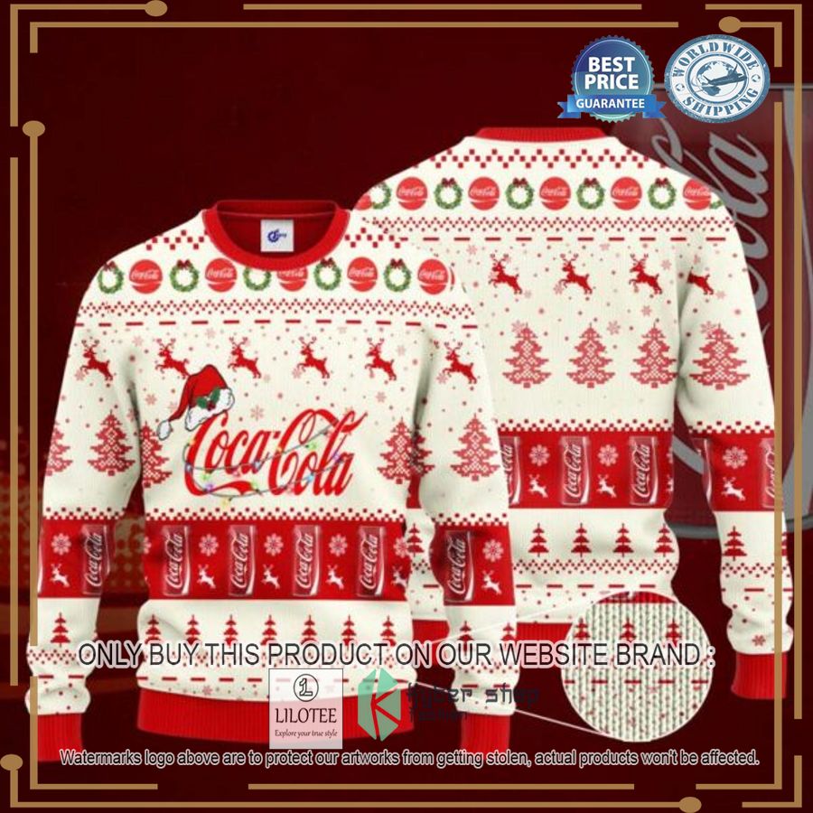 Coca Cola Santa Hat Ugly Christmas Sweater - LIMITED EDITION 3