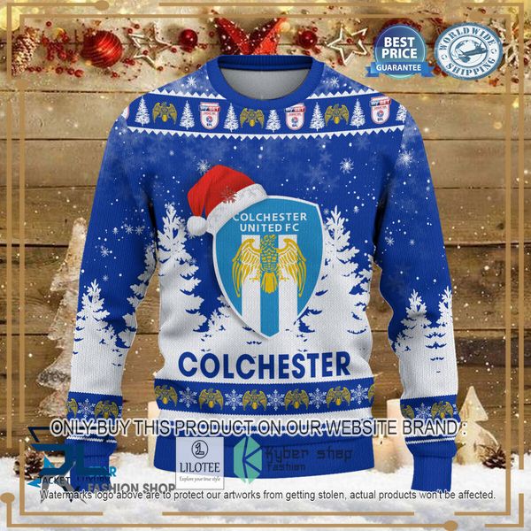 colchester united blue christmas sweater 2 60814