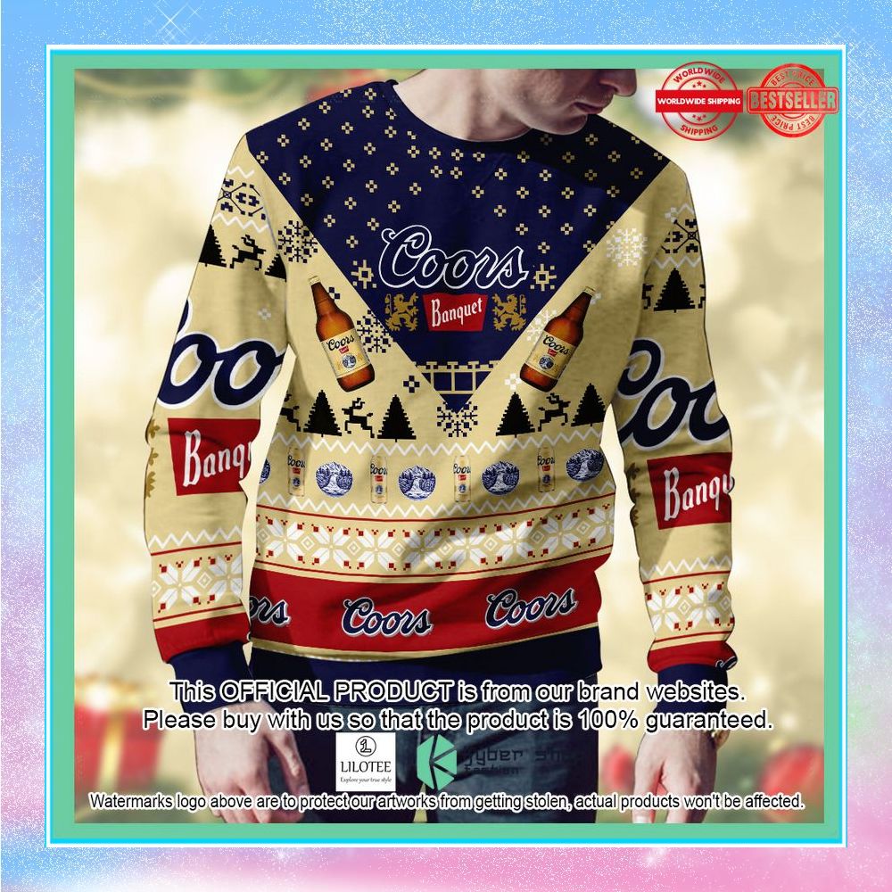 coors banquet khaki blue chirstmas sweater 2 172