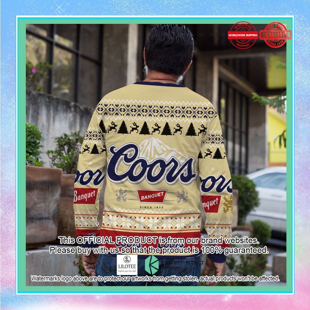 coors banquet khaki blue chirstmas sweater 3 529