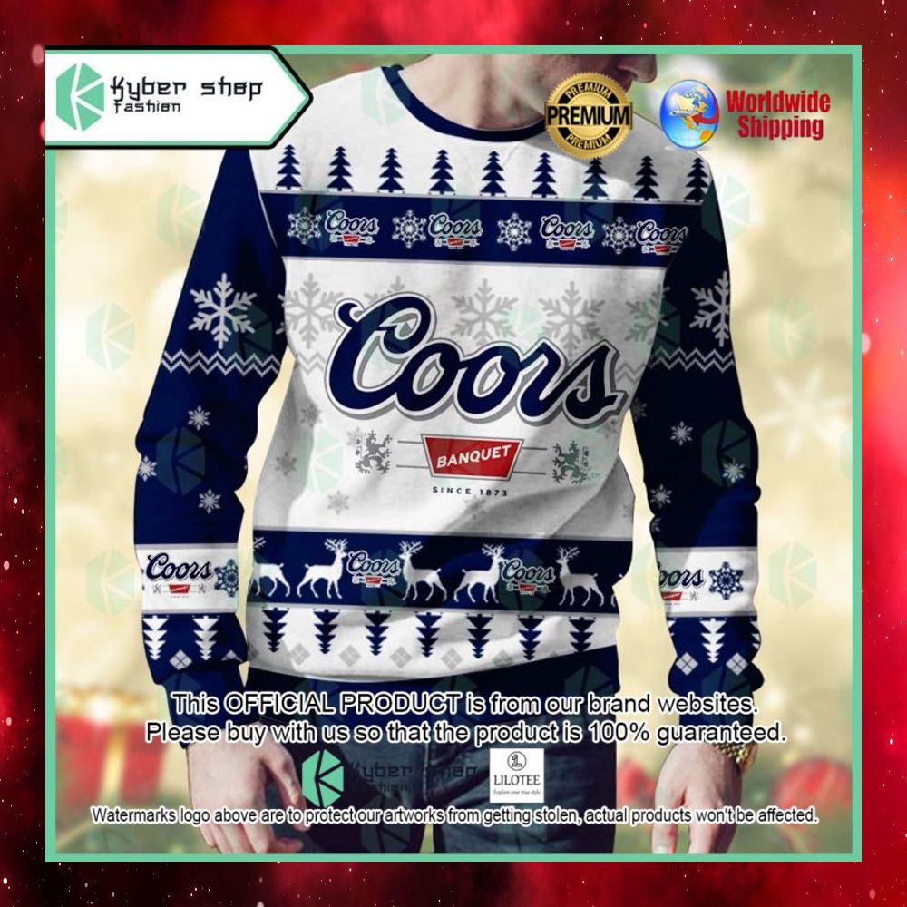 coors banquet lager beer ugly sweater 1 327