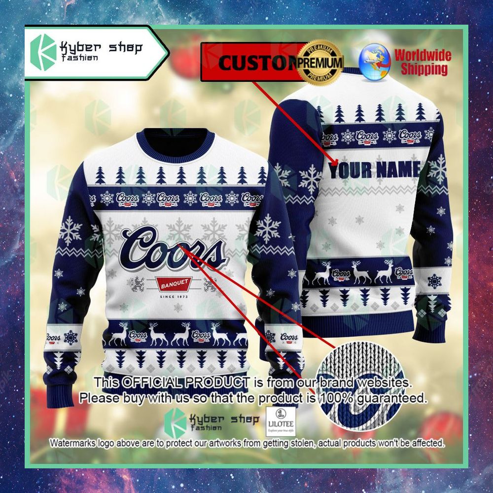 coors banquet lager beer ugly sweater 1 483