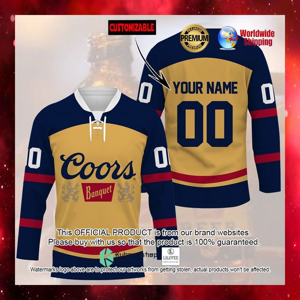 coors banquet personalized hockey jersey 1 155