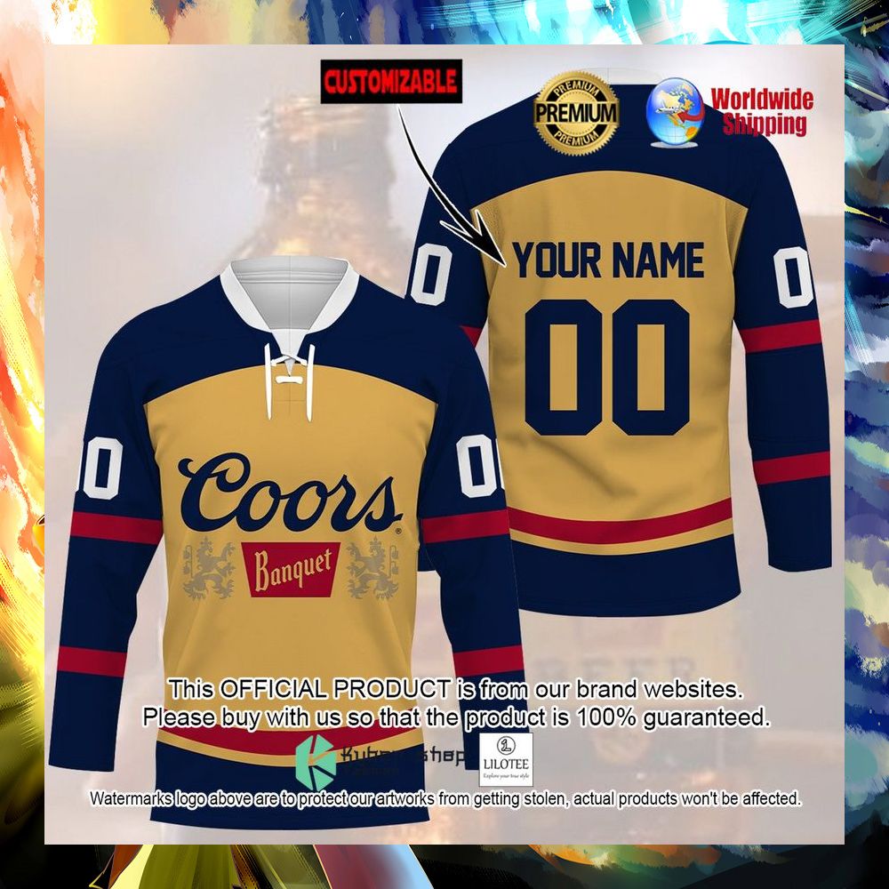 coors banquet personalized hockey jersey 1 342