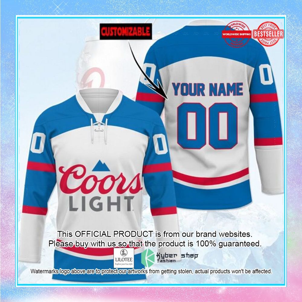 coors light custom name hockey jersey 1 217