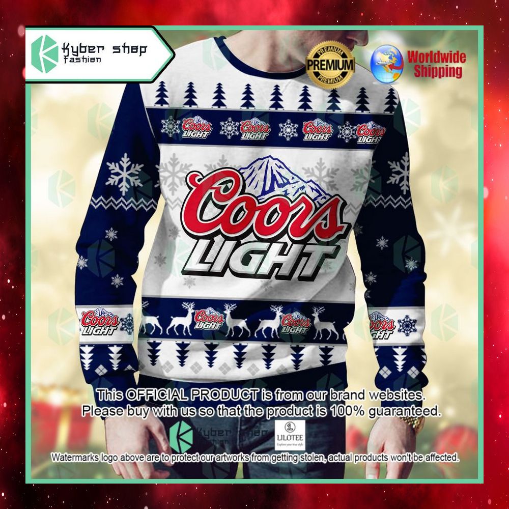 coors light lager beer ugly sweater 1 128