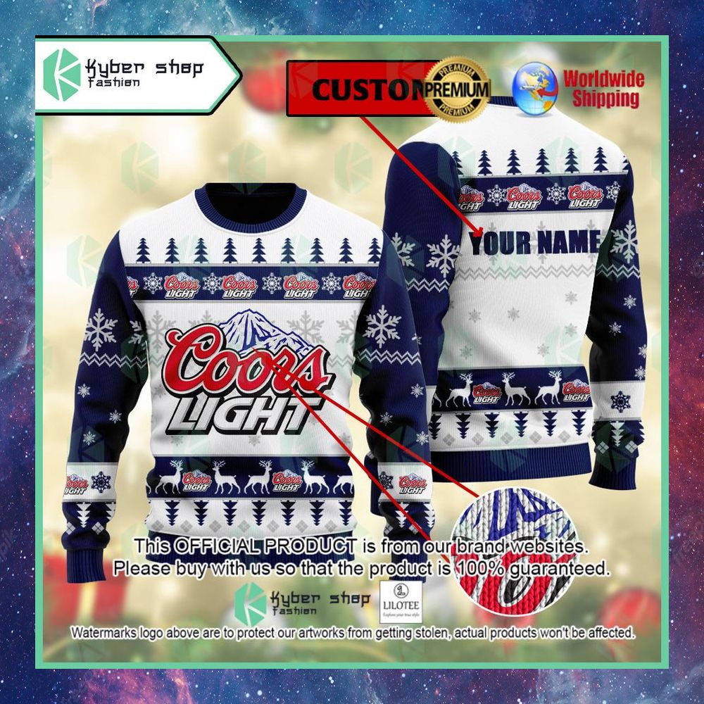 coors light lager beer ugly sweater 1 606