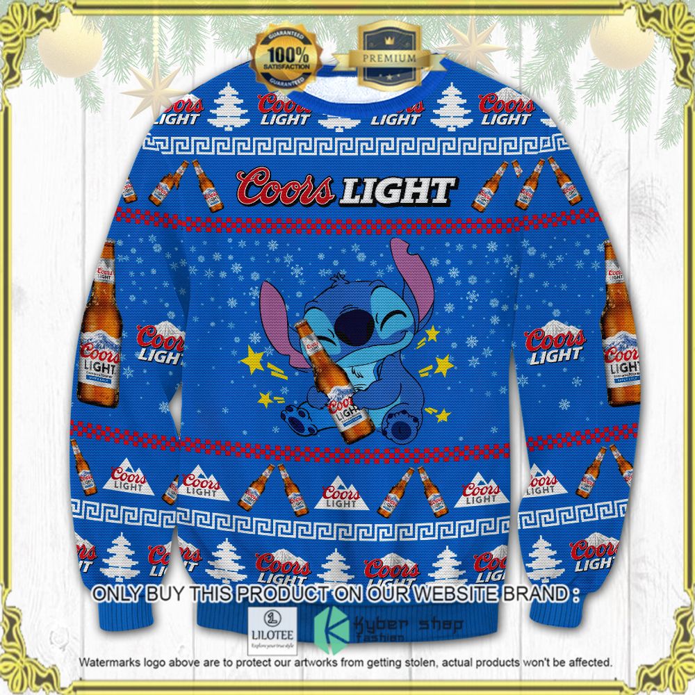 coors light stitch hug ugly sweater 1 35242