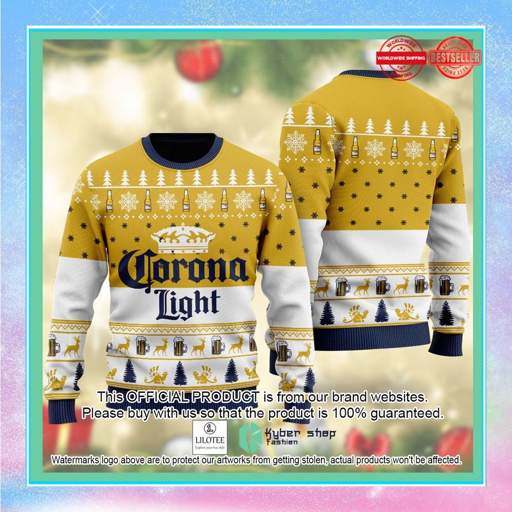 coors light white yellow chirstmas sweater 1 384