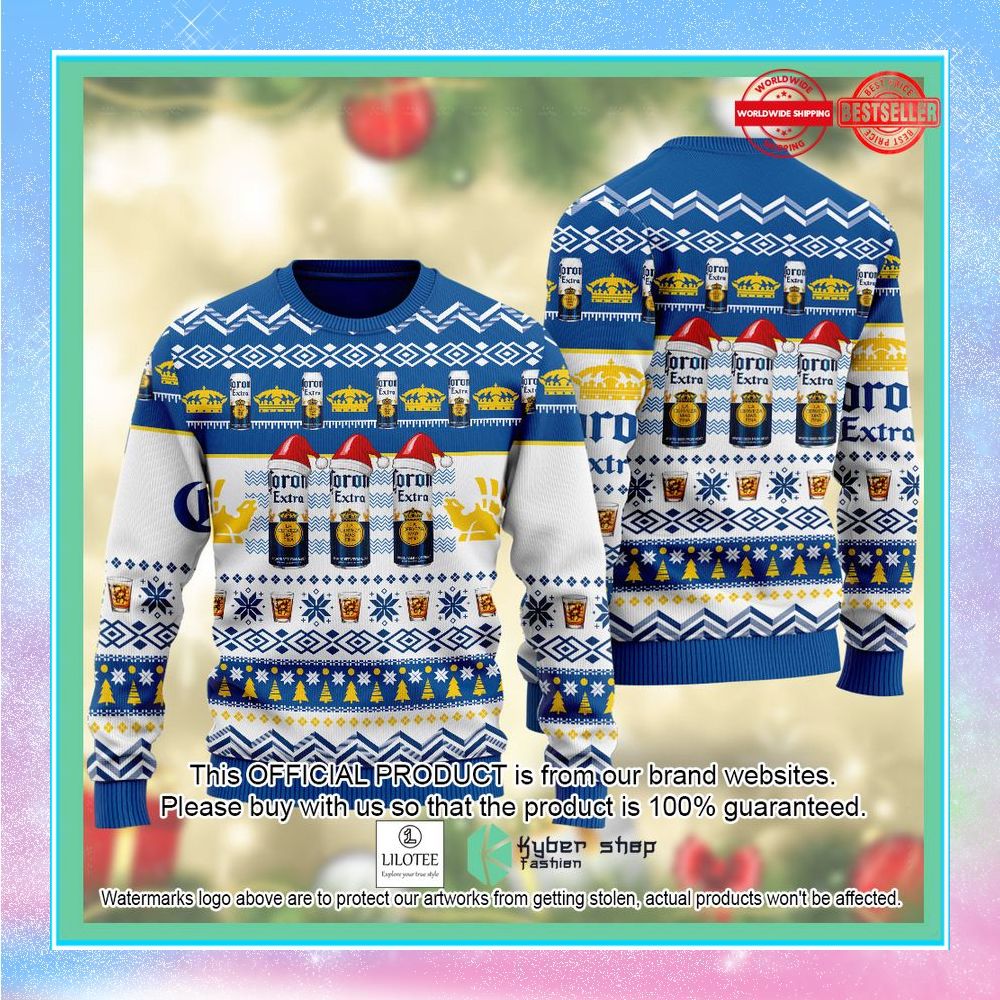 corona extra santa hat chirstmas sweater 1 753