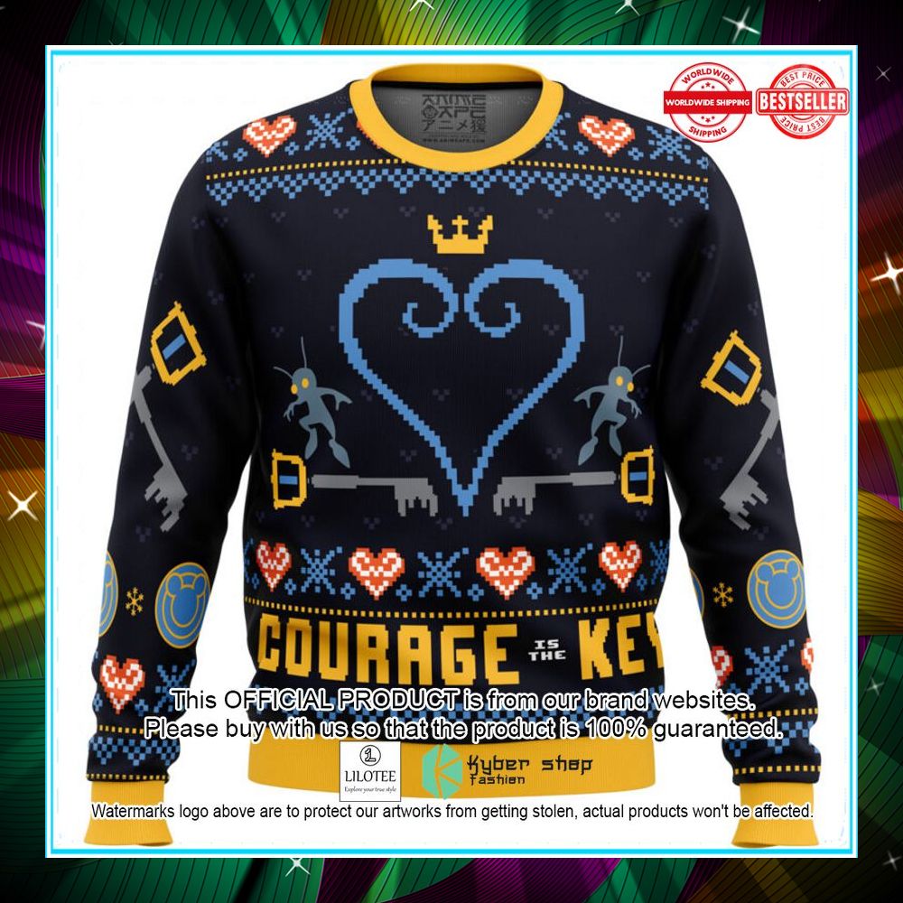 courage is the key kingdom hearts christmas sweater 1 607
